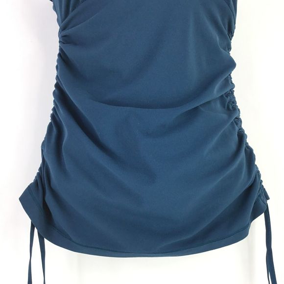 Lululemon Womens Full Freedom Yoga Tank Size 4 in Nile Blue Nulu Cinch Up Sides - Picture 8 of 16
